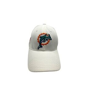 Miami Dolphins NFL Team Apparel Fitted Hat Mens L/XL Football Baseball Cap White